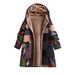 girl 2023 Autumn Winter New Ethnic Style European American Fashion Linen Hooded Cotton Padded Plus Velvet Loose Jacket Women_ecoleips.com