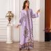 Muslim Ladies Robe Printed Hot Diamond Dress Abaya_ecoleips.com
