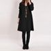Dress Autumn And Winter Long Sleeve Pocket Solid Color Collar Casual Loose Dress Women's Vest_ecoleips.com