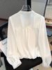 Women's Clothing White Shirt High End Spring New Style Lace Long Sleeved Beautiful Shirt Top_ecoleips.com