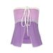 AD421 New Pure Desire Style Strapless Top With Bow Lace Trim, Sexy Purple Charm, Comfortable And Slim-Fitting_ecoleips.com
