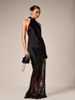 Sexy Halter Neck Lace Patchwork Waist Fitted Bodycon Skirt Style Dress For Women New_ecoleips.com