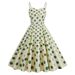 Vintage Qing Suspender Neckline Skirt Cinched Waist High Waist Midlength Bridesmaid Large Swing Dress Wholesale_ecoleips.com