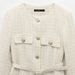 Textured Belted Blazer – Vintage-Inspired Long Sleeve Jacket (XS/S/M/L, Polyester & Distressed Finish)_ecoleips.com