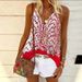 Women's Clothing Spring And Summer New Women's Clothing Sexy Commuter Tank Top Printed Multicolor_ecoleips.com