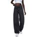 Trending Women's Jeans – Vintage Washed Blue | High Waist | Baggy Wide Leg | Distressed Details | Streetwear Staple_ecoleips.com