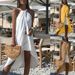 Women's Clothing Summer New Solid Color Sleeveless Holiday Style Casual Mid Length Dress_ecoleips.com