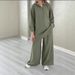 Oversized Hooded Half-Zip Top & Wide-Leg Pants Set – Relaxed Two-Piece Outfit For Women_ecoleips.com
