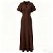 S Brand Women's Elegant round Neck Short Sleeved Dress Slimming Long Knitted Cross Border Summer Fashion Dress_ecoleips.com