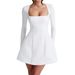 Diyun European And American Elegant Evening Long Sleeve High-end Short Dress Women's Clothing 2025 Autumn Winter_ecoleips.com