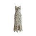 New European American Chic Floral Print Long Dress for Women Spaghetti Strap Slim Waist Bodycon Style Vacation Wear_ecoleips.com