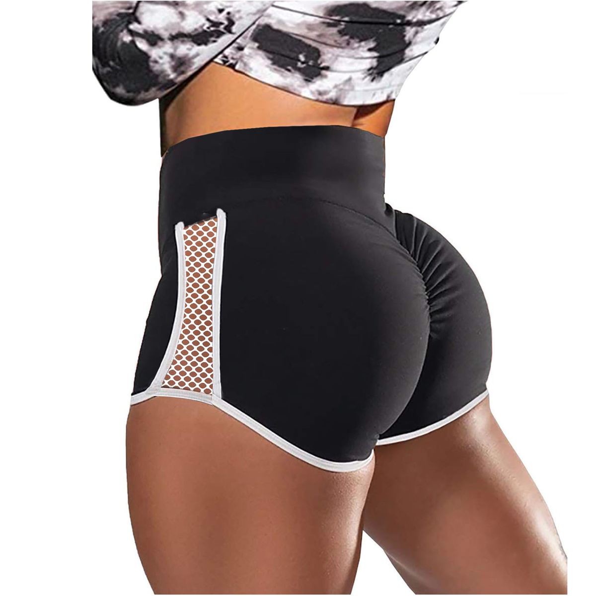 Women's Clothing High Waist Abdomen Hip Lift Hollow Stitching Shorts In Stock_ecoleips.com