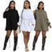 Women's Casual Solid Color Hoodie Loose Fit Long Sleeve Pullover Sweatshirt For Autumn & Spring Fashion Comfortable Basic Top_ecoleips.com