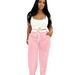 Tw693 European And American Fashion Design Label Sports Vest Women's High-Waisted Drawstring Wide-Leg Pants_ecoleips.com