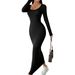 International Station Basic Women's Clothing 2026 Spring-summer New Fashion Simple Slim-fit Ankle-length Dress_ecoleips.com