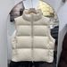 girl Girl 2025 New Women's Jacket Short Stand Collar Vest Fashion Design Loose White Duck Down Coat Trendy_ecoleips.com