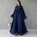 Women's Clothing Temperament Elegant Leisure Long Sleeved Cardigan Big Swing Skirt Suit_ecoleips.com