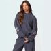 Streetwear Oversized Fleece Hoodie & Jogger Set – No Drawstrings, Thickened Winter Lounge Wear For Women (Dark Grey, S-XXXL)_ecoleips.com