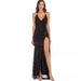 Elegant V-Neck Backless Sequin Evening Dress For Women - Sexy A-Line Long Gown With Slit, Sleeveless & Glamorous For Parties & Special Occasions_ecoleips.com