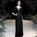 Women's Clothing Golden Temperament Sequins Elegant Dress Skirt Female Host Texture Annual Meeting Gift_ecoleips.com