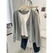 American-style Real-shot Single-breasted Cardigan Sweatshirt For Women, Spring Autumn Thin Loose-fitting Design With_ecoleips.com