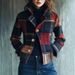 2025 European And American Women's Fashion Independent Station Plaid Retro Warm Autumn Winter Stand Collar Patchwork_ecoleips.com