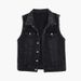 Women’s Vintage Denim Vest – Oversized Sleeveless Jacket With Distressed Wash (S-XXL)_ecoleips.com
