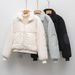 New 90 Fleece Autumn And Winter New Simple Warm Lapel Duck Down Casual Stand-up Collar Short Women's Coat_ecoleips.com