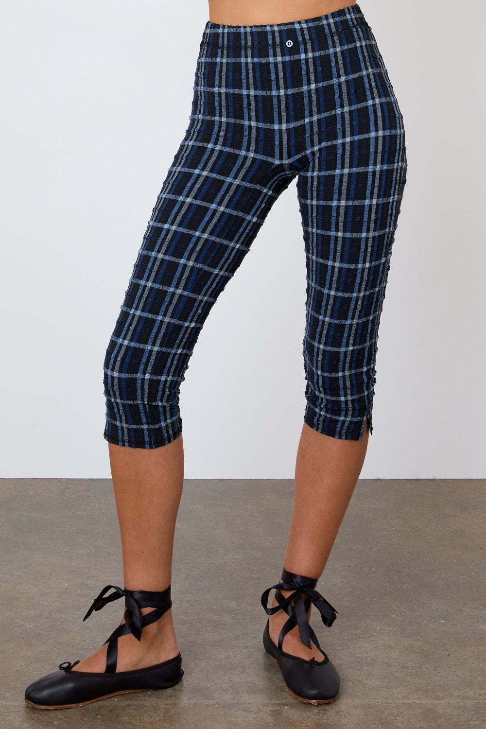 Women's Slim Fit 7/8 Pants Casual Elastic Waist Bubble Fabric Fashion Pants European American Style Spring Autumn Summer_ecoleips.com