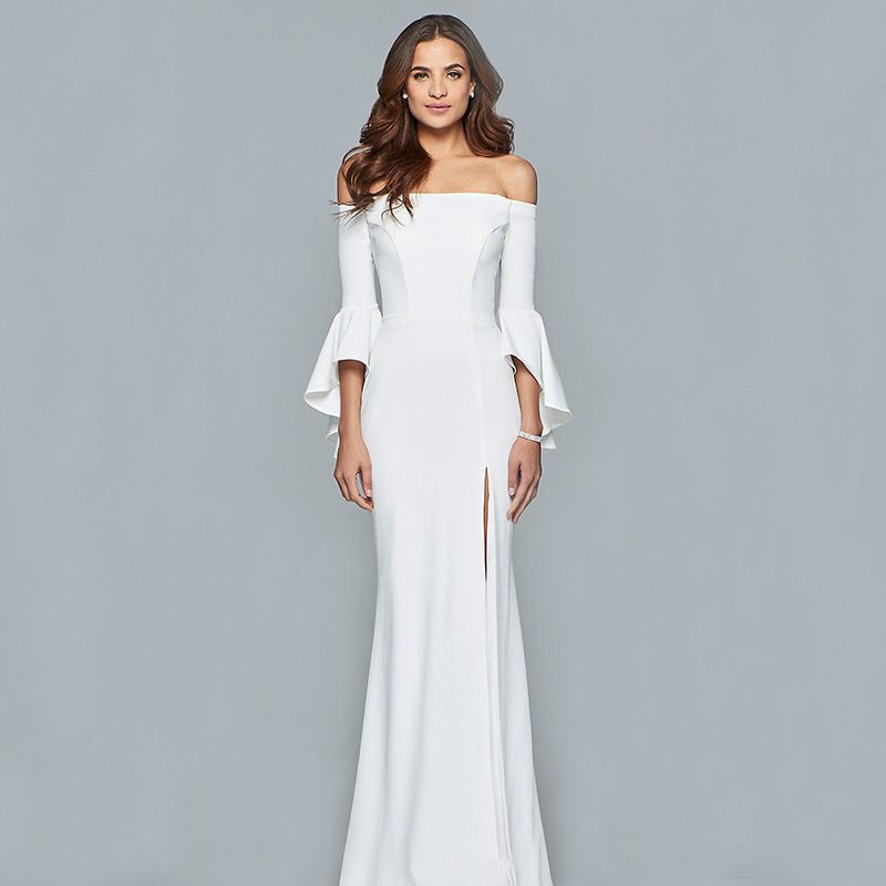 Verve 2025 New Women's Evening Off-Shoulder Elegant Slim Fit Long Dress_ecoleips.com