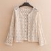Women's Bohemian Style Openwork Crochet Cardigan High Quality Cotton Sun Protective Outerwear Top_ecoleips.com