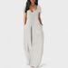 V-Neck Flowy Maxi Dress For Women - Soft Stretch Casual Long Dress With Short Sleeves, Comfortable Plus Size Everyday Sundress_ecoleips.com