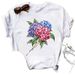 Cross-border Plus-size Women's Clothing, Floral Pattern Base Shirt For Women_ecoleips.com