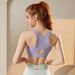 Plus Size Front Zipper Sports For Women High Impact Shockproof Running Fitness Bra With Fixed Chest Pads Yoga Vest_ecoleips.com