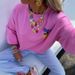 Women's Clothing Knitted Round Neck Long Sleeved Sweater Fashionable Loose Casual Versatile Tops New Style_ecoleips.com