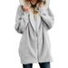 Women's Clothing Lambskin Hooded Mid Length Sweatshirt For Women Autumn And Winter New Plush Plush Coat For Women_ecoleips.com