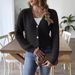 Women's Faux Mink Fur Cardigan With Pearl Buttons - Elegant Knit Open Front Sweater For Autumn Winter (Black/White/Beige)_ecoleips.com