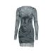 PC018 European And American Women's Summer New Product: See-through Mesh Strap Printed Sexy Bodycon Dress Two-piece Set_ecoleips.com