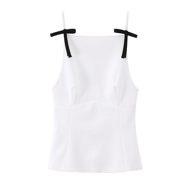 Aria Basics Aria Basics 2026 Sring/Summer New Fashion Sexy Hot Girl Socialite Style Euroean And American Women's Bowknot Decorated Camisole_ecoleips.com