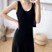 2026 Popular Ice Silk Ribbed Tank Top D, Mid-length, Versatile For Inner Or Outer Wear, Casual Tummy-covering Long_ecoleips.com