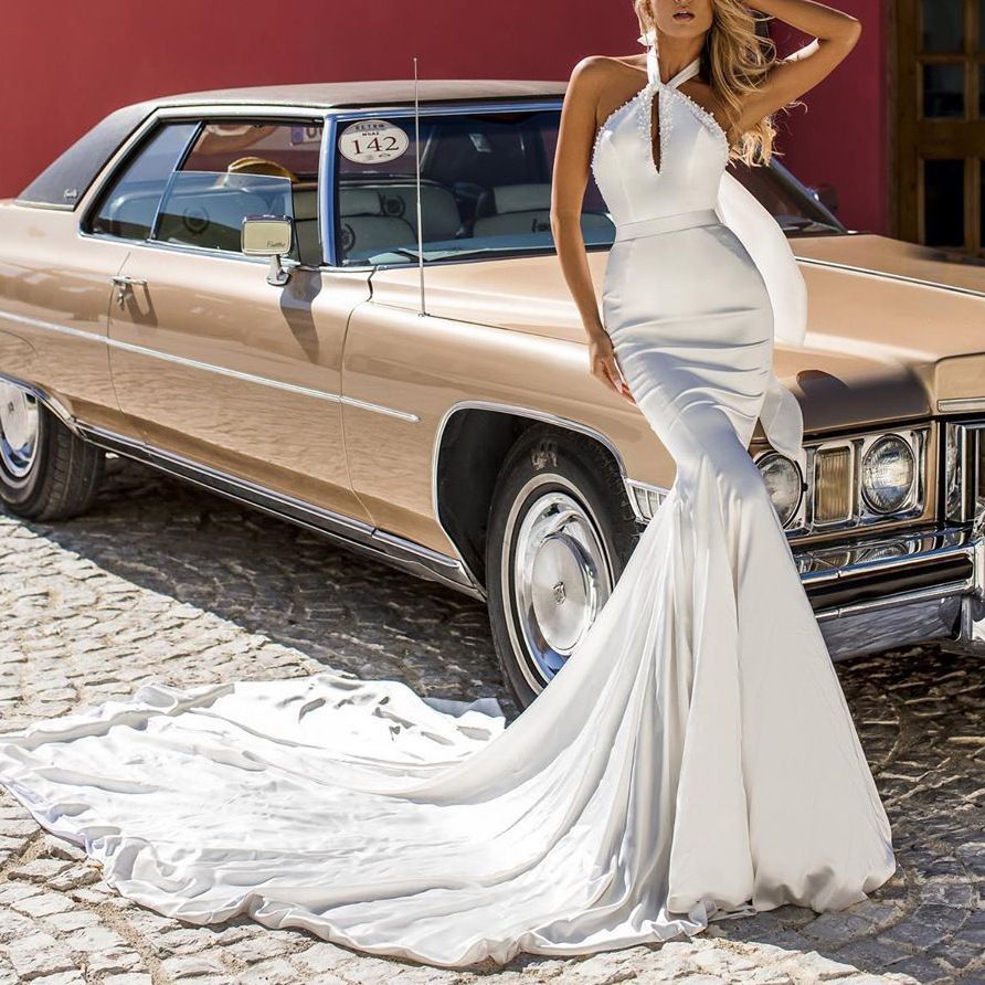 Women's Clothing Trailing Suspender Mesh Dress Evening Dress_ecoleips.com