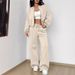 Women's Clothing Casual Zip-Up Hoodie & Pants Set - Trendy Streetwear Two-Piece Outfit For_ecoleips.com