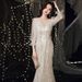 Women's Elegant Evening Gown With Sequins New Style Long Birthday Dress For Hostess Runway Foreign Trade Spring_ecoleips.com