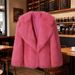 Autumn And Winter New Lapel Fur Coat Women's Fur Jacket Loose Medium And Long Coat Women's Clothing_ecoleips.com