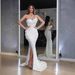 Women's Clothing Sequined Leaf High Slit Dress Stage Host Performance Dress Wedding Dress Evening Dress_ecoleips.com