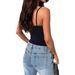 Y2K Women's Sexy Camisole Vest Summer Thin Fashion Top Polyester Regular Size Spring/Autumn_ecoleips.com