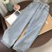 Straight High-waisted Jeans For Female Students, 2026 New Korean Version, Loose Retro Wide-leg BF Hyuna Style_ecoleips.com
