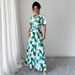 Women’s Clothing Temperament Elegant Style Printed Short Sleeved Wide Leg Pants Jumpsuit Women's Clothing Summer_ecoleips.com