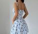 2026 Cross-border Vacation Style Summer French Resort New Elegant Floral Print Strap Dress Short Skirt Women's Clothing_ecoleips.com