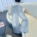 Women's High-Waisted Wide-Leg Jeans Vintage Washed Denim Stretch Comfort Casual Office Wear_ecoleips.com